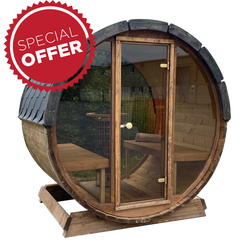 Deluxe Terrace Sauna Woodpecker Saunas & Hot Tubs